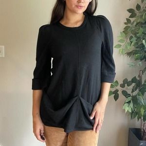 Marc Jacobs 100% wool oversized pocket half sleeve black sweater Size XS